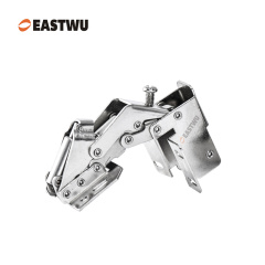 Nickel RV Cupboard Door Soft Close Hinge Cold-rolled Steel NO Drilling Opening Angle 90°