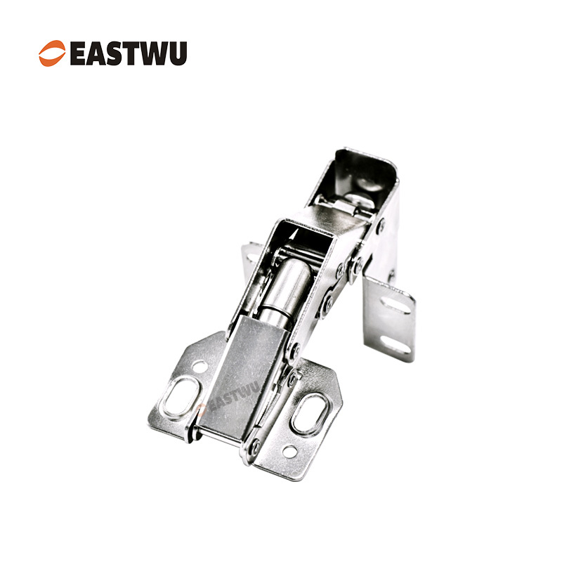 Nickel RV Cupboard Door Soft Close Hinge Cold-rolled Steel NO Drilling Opening Angle 90°