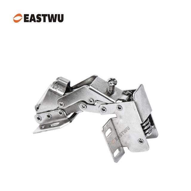 Nickel RV Cupboard Door Soft Close Hinge Cold-rolled Steel NO Drilling Opening Angle 90°