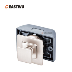 Brushed Nickel Zinc Alloy Square Cupboard Door Nonnoise Push Lock