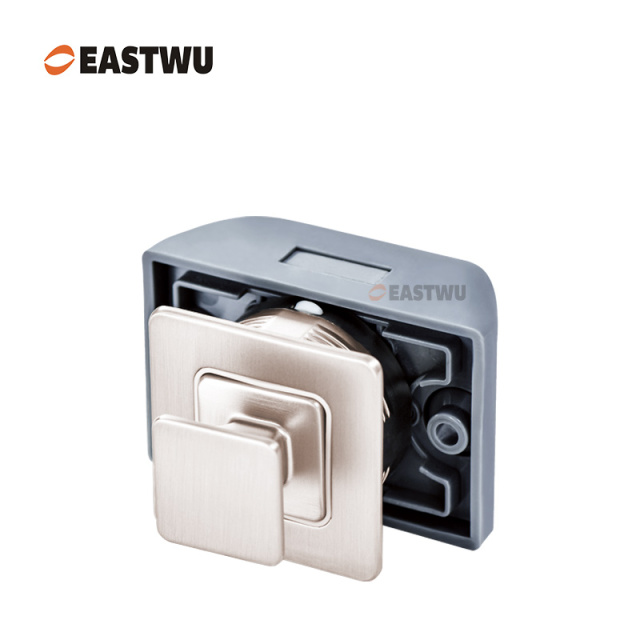 Brushed Nickel Zinc Alloy Square Cupboard Door Nonnoise Push Lock