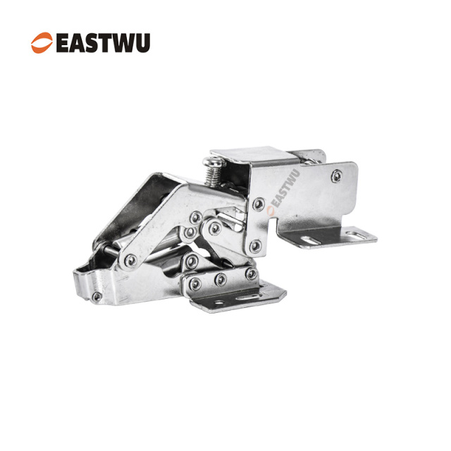 Nickel RV Cupboard Door Soft Close Hinge Cold-rolled Steel NO Drilling Opening Angle 90°