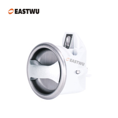 Silver ABS&Aluminium Alloy Toilet Door Lock Cut Out φ43mm