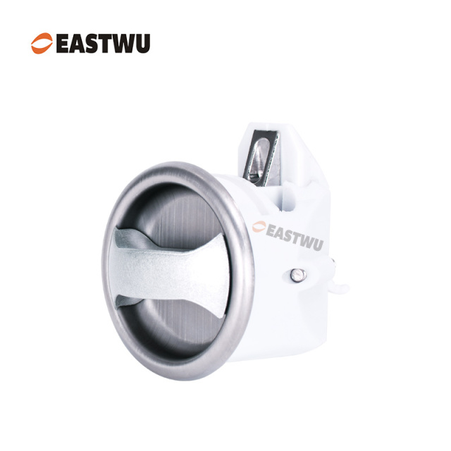 Silver ABS&Aluminium Alloy Toilet Door Lock Cut Out φ43mm