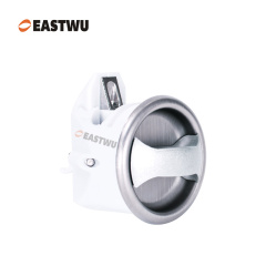 Silver ABS&Aluminium Alloy Toilet Door Lock Cut Out φ43mm