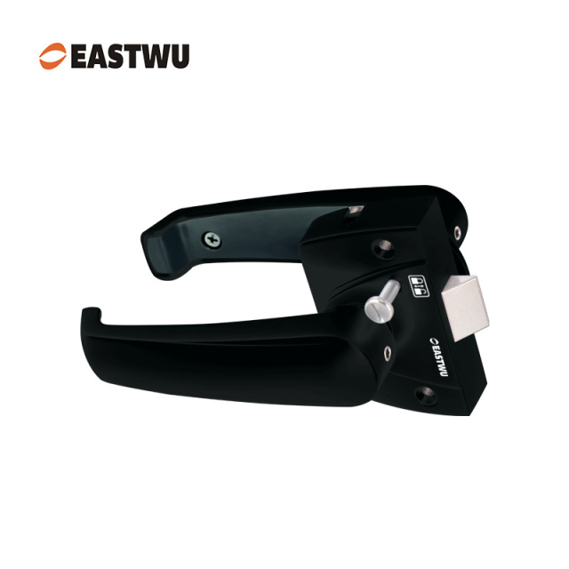 Matt Black Caravan RV Motorhome Washroom Boat  Washroom Toilet Room Lock with 3-Point Locking Mechanism Lightweight Aluminum Alloy High Quality