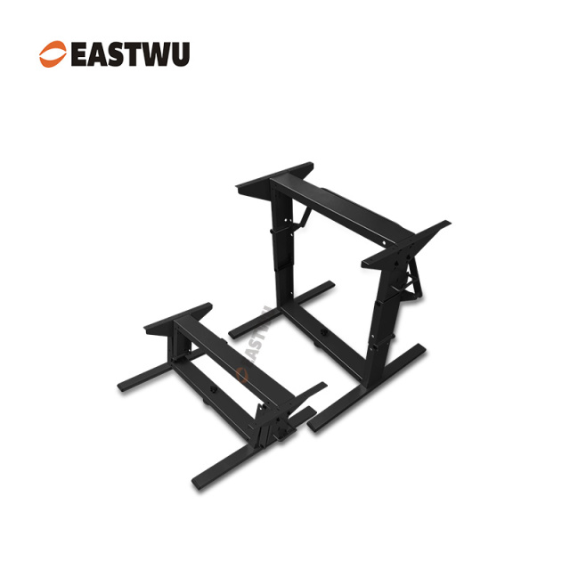 Matt Black Foldable Lift Table Frame Cold-rolled Steel（Raised Height 665mm）Fold Down Height 308mm