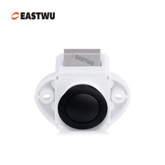 Matt Black Knob Caravans RV Mothors Furniture Cabinet Mini Push Lockand White Mechanism