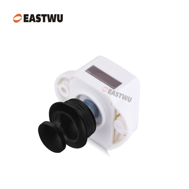 Matt Black Knob Caravans RV Mothors Furniture Cabinet Mini Push Lockand White Mechanism