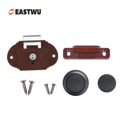 Matt Black RV Caravan Campervan Kitchen Cupboard Cabinet Drawer Hardware Pulls Knobs Handles Catches Keyless Large Push button Latch Lock Cut Out 26mm