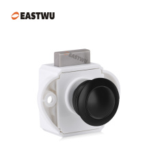 Matt Black Knob Caravans RV Mothors Furniture Cabinet Mini Push Lockand White Mechanism