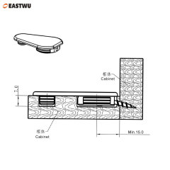 Caravan RV Motorhome Furniture Carcase Fastener Plastic Corner Bracket Connector with Cover