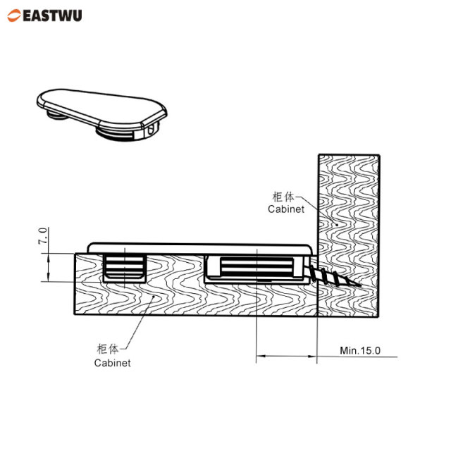 Caravan RV Motorhome Furniture Carcase Fastener Plastic Corner Bracket Connector with Cover