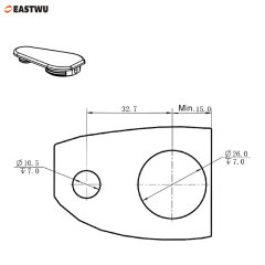 Caravan RV Motorhome Furniture Carcase Fastener Plastic Corner Bracket Connector with Cover
