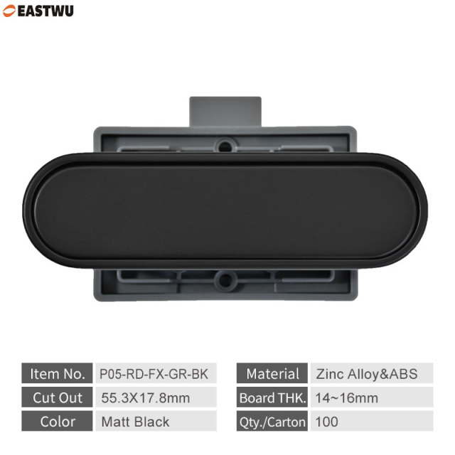 2025 New Arrival Caravan RV Motorhome Campervan Van Interior Furniture Cupboard Drawer Matt Black Push Lock and Latches RV Accessories Parts