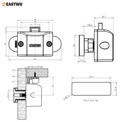 2025 New Arrival Caravan RV Interior Furniture Cupboard Drawer Satin Brass Gold Push Lock and Latches
