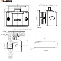Matt Black Rectangular Push Button Lock Latch for Caravan Motorhome Camper RV Van Furniture
