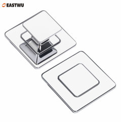 Chrome Plated Caravans RV Motorhomes  Furniture Cupboard Square Handles Push Latch