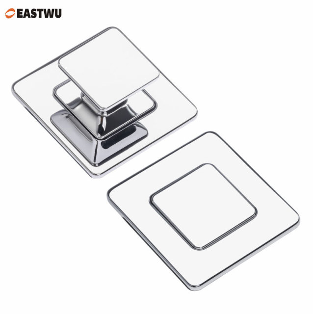 Chrome Plated Caravans RV Motorhomes  Furniture Cupboard Square Handles Push Latch