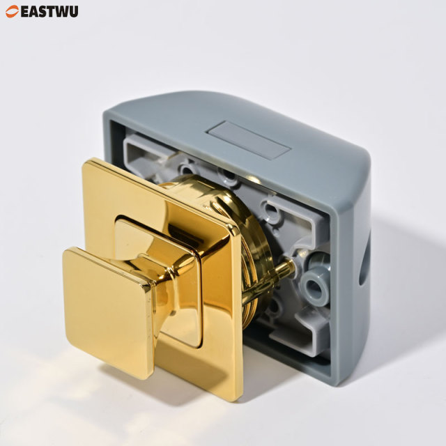 Gold Color Square Handles Push Latch for Caravan RV Motorhome Camper Furniture Cupboard and Cabinet