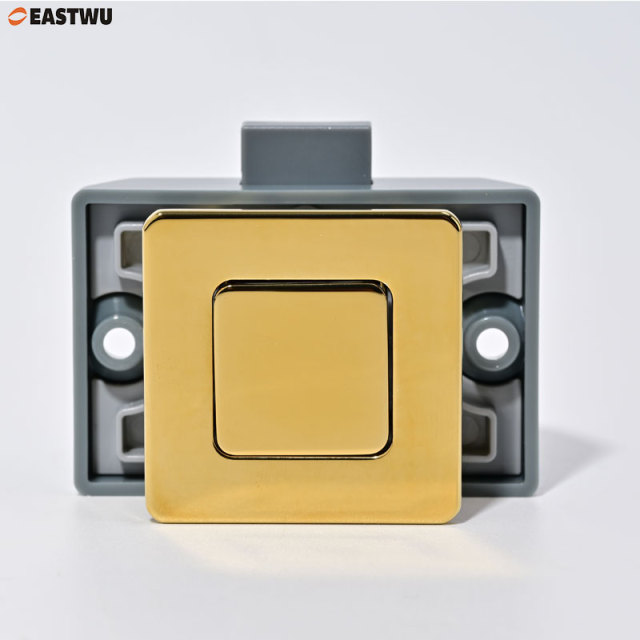 Gold Color Square Handles Push Latch for Caravan RV Motorhome Camper Furniture Cupboard and Cabinet
