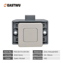 Caravans Motorhomes Camper Vans Furniture Cupboard Square Handles Push Latches Locks Satin Nickel