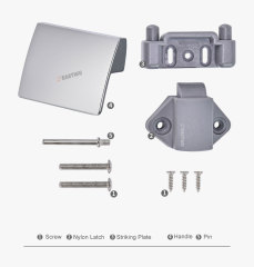 Chrome Zinc Alloy Pull Type Cupboard Door Metal Handle Lock