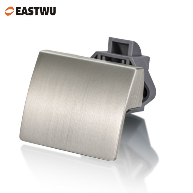 Brushed Nickel Zinc Alloy Pull Type Cupboard Door Metal Handle Lock