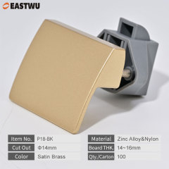 Caravan RV Pull Type Cupboard Door Metal Handle Lock and Latches Satin Brass