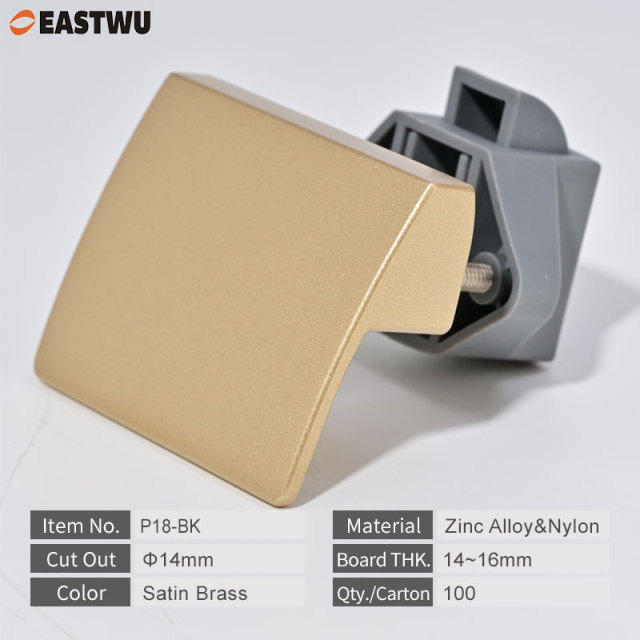 Caravan RV Pull Type Cupboard Door Metal Handle Lock and Latches Satin Brass