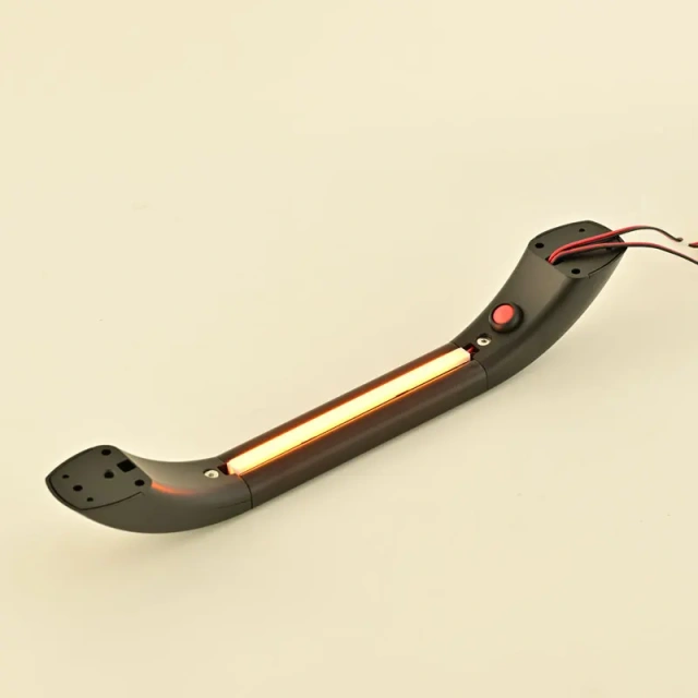 Upgrade RV Caravan Motorhome Camper Marine Yacht Entry Door Assist LED Lamp Grab Rail Bar Handles with Push Button Matt Black Satin Brass White Finish