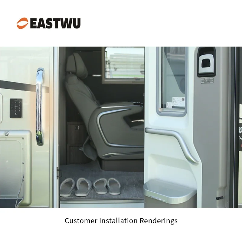 Upgrade RV Caravan Motorhome Camper Marine Yacht Entry Door Assist LED Lamp Grab Rail Bar Handles with Push Button Matt Black Satin Brass White Finish