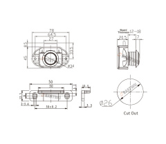 RV Motorhome Caravan Boat Marine Accessories Furniture Large Push Button Knobs Locks and Rosettes