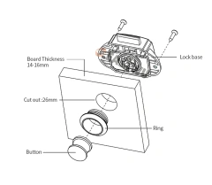 RV Motorhome Caravan Boat Marine Accessories Furniture Large Push Button Knobs Locks and Rosettes