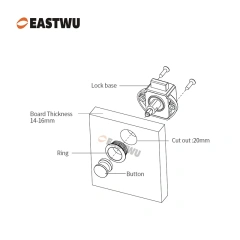 RV Caravan Mobile Home Furniture Cabinet Mini Push locks Parts and Accessories