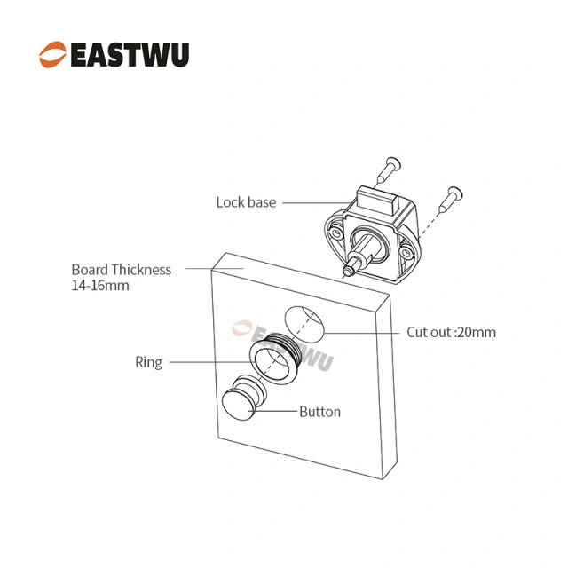RV Caravan Mobile Home Furniture Cabinet Mini Push locks Parts and Accessories