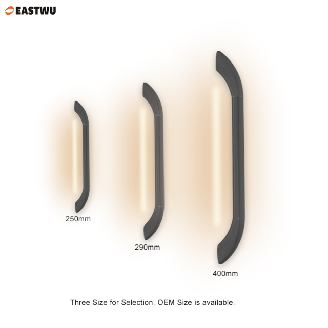 Premium Caravan RV Grab Rail Handles with LED Light Matt Black   Suitable for both exterior and interior