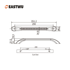 Premium Caravan RV Grab Rail Handles with LED Light Matt Black   Suitable for both exterior and interior