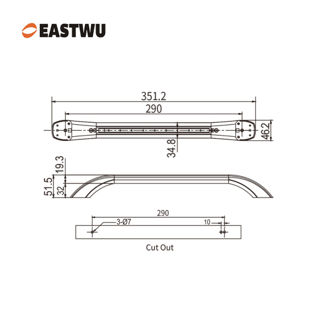 Premium Caravan RV Grab Rail Handles with LED Light Matt Black   Suitable for both exterior and interior