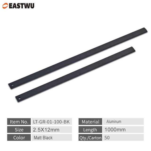 Matt Black Bendable Caravan Gallery Shelving Aluminum Track Rail System  Interior Accessories