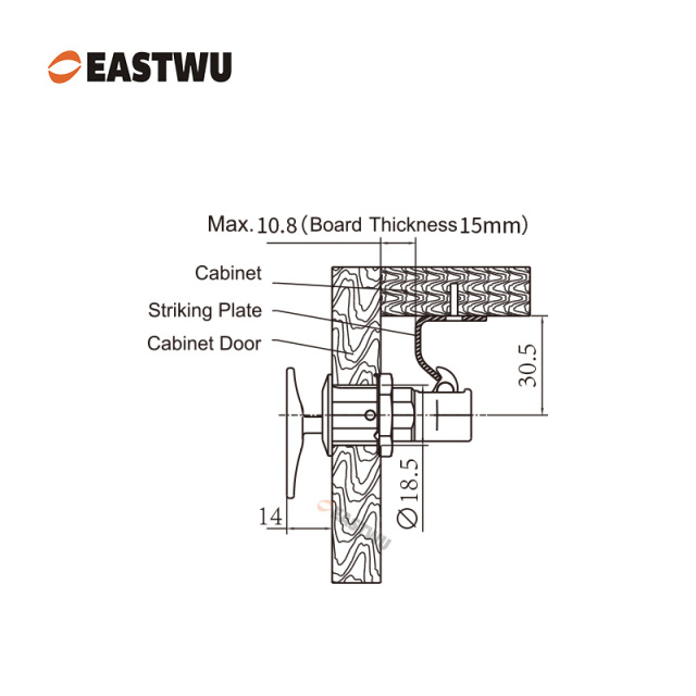 Chrome Caravan RV Motorhome Mobile Home Overhead Cabinet Lever Hooks Interior parts and Accessories