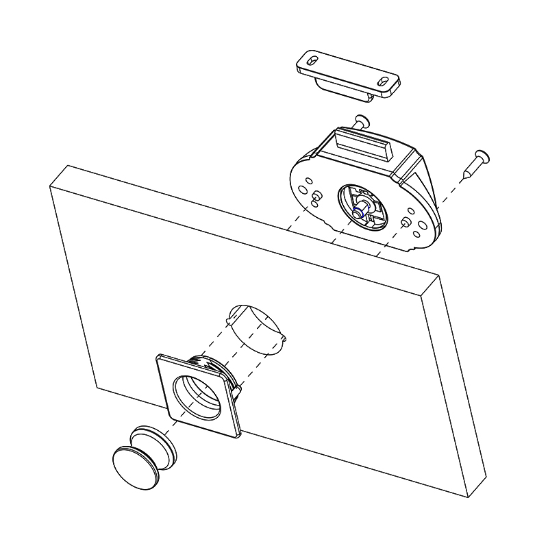 Brushed Nickel Caravan RV Motorhome Camper Van Cabinet Cupboard Storage Metal Push Button Handle Knob Latch Lock