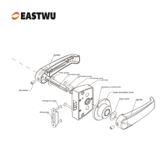 Premium Caravan RV Camper Motorhome Trailer Toilet Washroom Interior Door Handles Locks - Lightweight Aluminum Alloy Matt Black