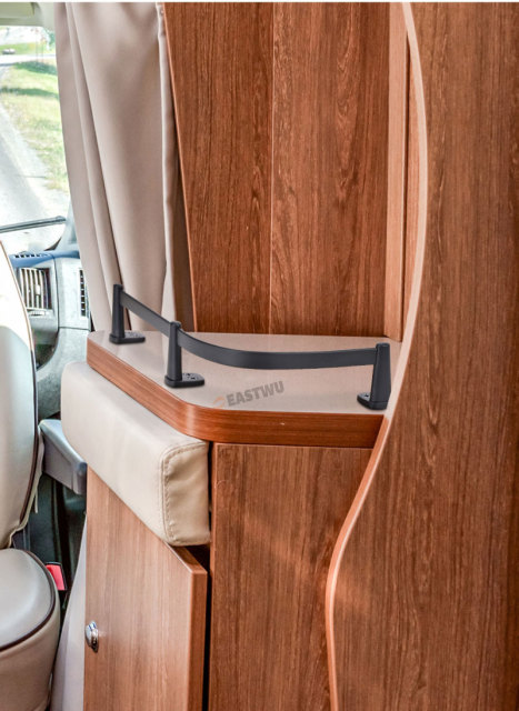 2025 New Chrome Caravan RV Motorhome Aluminum Bendable Flexible Gallery  Shelving  Storage Track Rail System Interior Accessories