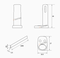 2025 New Chrome Caravan RV Motorhome Aluminum Bendable Flexible Gallery  Shelving  Storage Track Rail System Interior Accessories