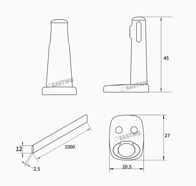 2025 New Matt Black Flexible Aluminum Caravan Gallery Rail System – Easy Installation & Sleek Design High Quality