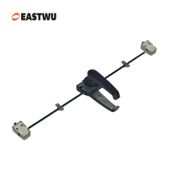 Matt Black Caravan RV Motorhome Washroom Boat  Washroom Toilet Room Lock with 3-Point Locking Mechanism Lightweight Aluminum Alloy High Quality