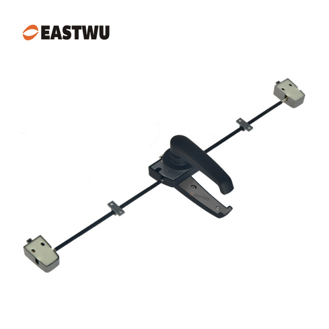 Matt Black Caravan RV Motorhome Washroom Boat  Washroom Toilet Room Lock with 3-Point Locking Mechanism Lightweight Aluminum Alloy High Quality