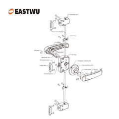 Caravan RV Motorhome WashroomToilet Room Lock with 3-Point Locking Mechanism – Pearl Chrome Finish, Lightweight Aluminum Alloy