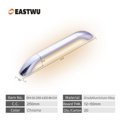 Full Metal Grab Rail Entry Door Bathroom Assit Chrome Plated LED Handles for RV Caravan and Motorhome Both for Inside and outside